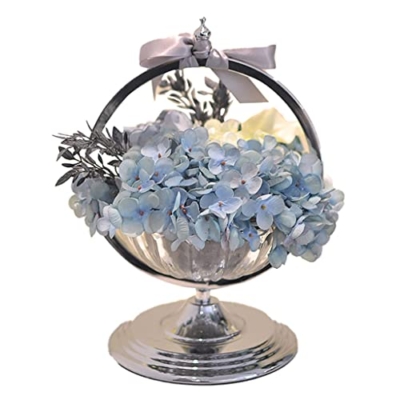 Product: Fake Flowers Alloy Vase with Artificial Rose Flowers Bouquet Silk Flowers Rose for Home Bridal Wedding Party Festival Decor Dry Flowers Bouq (C)