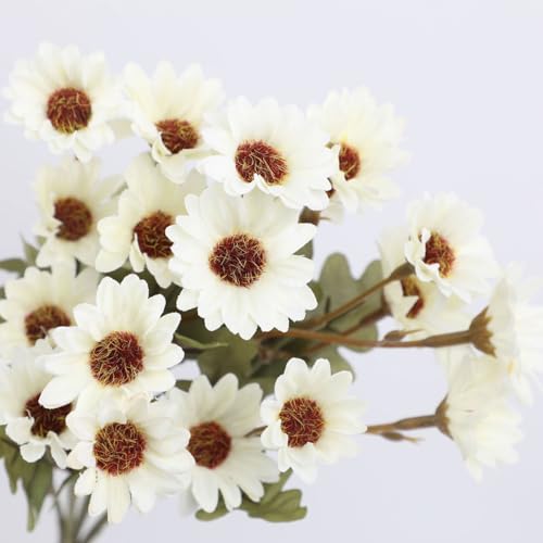Product: YIUUE Fake Potted Mums, Lifelike UV-Resistant Sunset Mums, Artificial Sun Set Mum, Waterproof, Realistic Fall Faux Flowers for Outdoor Planters for Porch Garden (20, #3)