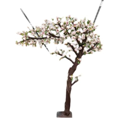 Product: Simulated Magnolia Flowers, Large Artificial Trees and Plants Hotel Interior Living Room Floor-to-Ceiling Window Decoration Floral Customization 1M