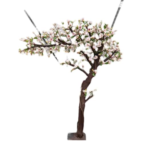 Product: Simulated Magnolia Flowers, Large Artificial Trees and Plants Hotel Interior Living Room Floor-to-Ceiling Window Decoration Floral Customization 1M