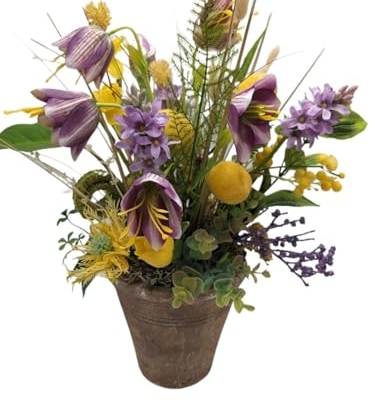 Product: Orchid Christmas Centerpiece,Winter and Holiday Fl Yellow Summer Arrangement Flowers, Artificial Lemon Mimosa for Home Arrangements Table Centerpiece Decorations Beautiful and durable artificial sunfl