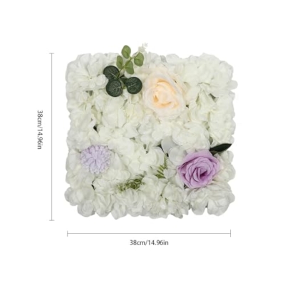 Silky Flower Store Silk Rose Flower Wall Panel, Wedding Venue Photo Backdrop, 12 Piece Floral Decor Set, 20.5cm 8 8 Product: Cncestore Silk Rose Flower Wall Panel Silk Wedding Venue Decor Photo Backdrop 12pcs