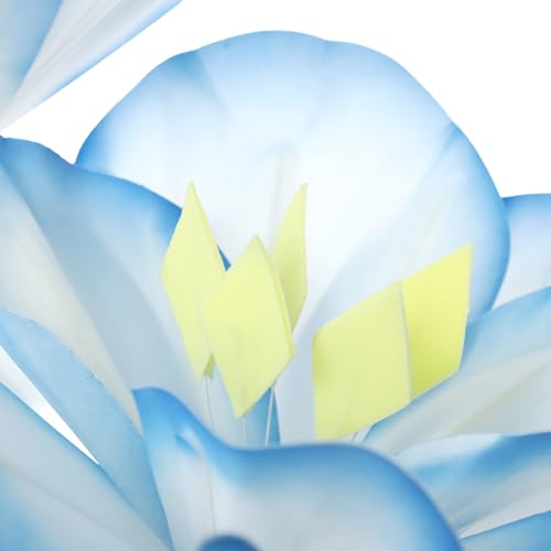 Product: 5ft Tall Artificial Tulips with Stand - 3 Heads Gradient Blue Fake Tulip Flowers for Wedding Reception - Floor Decor Artificial Wedding Flowers for Home Decor, Party Backdrop, Photo Booth Props