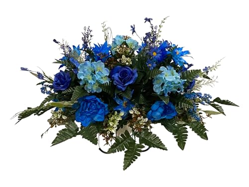 Product: Jucgghk Vivid and Realistic Floral Art Spring Cemetery Flowers,Flower for Cemetery,Grave Site Flower-Headstone Flower-Easter Cemetery Saddle for Grave