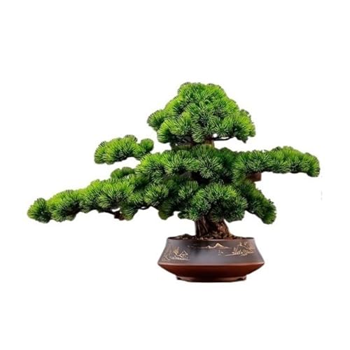 MOOWI Artificial Bonsai Tree Simulation Welcome Pine Entrance Desktop Indoor Bonsai Fake Plants Decorative Hotel Showroom Landscaping Artificial Trees Plants - Artificial Flower Arrangements Product: MOOWI Artificial Bonsai Tree Simulation Welcome Pine Entrance Desktop Indoor Bonsai Fake Plants Decorative Hotel Showroom Landscaping Artificial Trees Plants