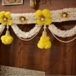 Product: DC IMPEX Torans for Entrance Door, Flower Hanging for Home Decor,Marigold Flower Thoran/Banderwal/Bandhanwar for Door Decoration (White Jasmine, MEADIUM)