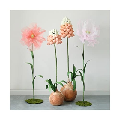 Product: WCHCWR Large Floor Flower Artificial Silk Flowers Hyacinth with Stems Bouquet Arrangement for DIY Wedding Centerpieces Home Decorations