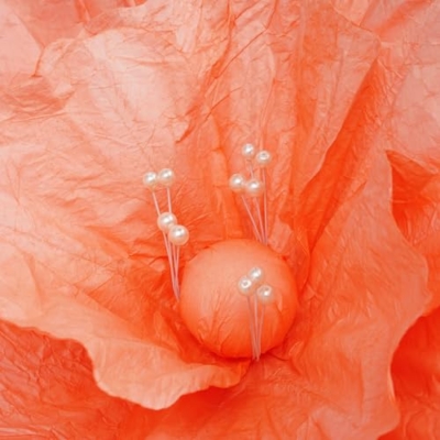 Product: NTNOEA Giant Artificial Flowers Set of 3-55 Inch Tall Large Crepe Paper Flowers with Stand, Oversized Fake Flowers for Wedding Decor, Photo Backdrop, Party Centerpiece (Pink/Peach/Orange)
