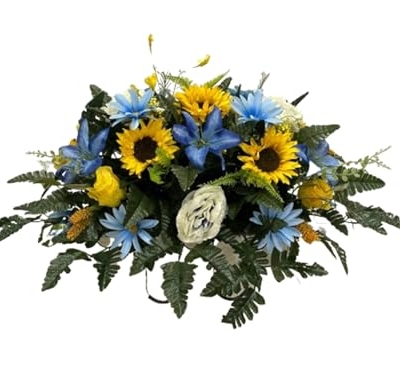 Product: Jucgghk Vivid and Realistic Floral Art Spring Cemetery Flowers,Grave Site Flower,Headstone Flower,Flower for Cemetery