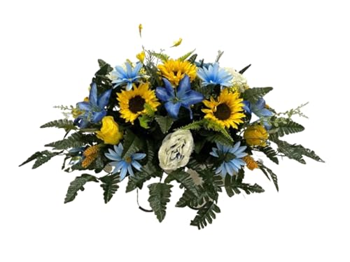 Product: Jucgghk Vivid and Realistic Floral Art Spring Cemetery Flowers,Grave Site Flower,Headstone Flower,Flower for Cemetery