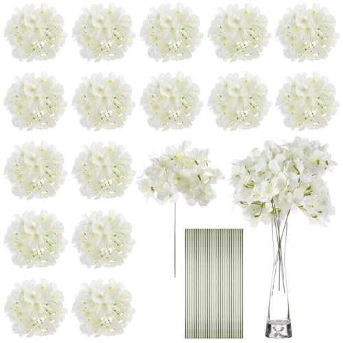 Product: Silk Hydrangea for Wedding Centerpiece, 64 Pcs Artificial Hydrangea Flowers, White Silk Flowers with Stems for Bouquets, Event Decor, Faux Aisle Arrangements