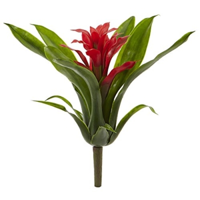 Product: Nearly Natural 11in. Bromeliad Artificial Flower Stem, Set of 6