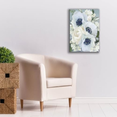Product: Epic Graffiti 'Anemones in Blue I' by House Fenway, Giclee Canvas Wall Art, 18"x26"