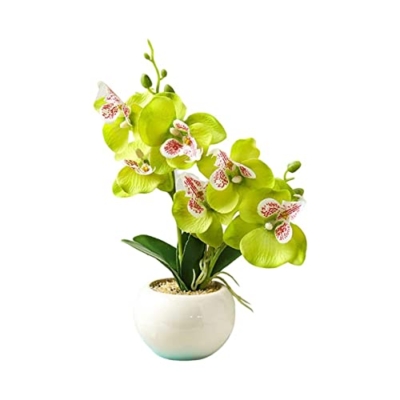 Product: GAZOGJ Artificial Tree Fake Potted Plant No Watering Butterfly Orchid Table Decoration Faux Silk Plants Pot Ornament Fake Flowers Artificial Bonsai Tree,C