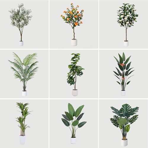 Product: Jocoevol Artificial Bird of Paradise Plant 5 Ft Tall Fake Banana Leaf Plant for Indoors and Outdoors, Artificial Flowers, Faux Palm Tree with Plastic Pot for Office and Home Decor