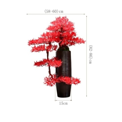 Product: Artificial Bonsai Tree Floor Artificial Bonsai Tree Ornaments Maple Tree Landscaping Living Room Decoration Office Fake Plants Artificial Trees Plants
