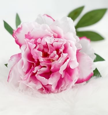 Product: 3PCS Pink/White Ombré Peony Stem,Pink Artificial Flowers, Fake Peony Bouquet for Table Centerpieces Wedding Party Home Decoration Indoor(NO VASE) for Wedding/Home Decoration