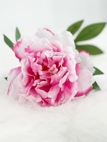 Product: 3PCS Pink/White Ombré Peony Stem,Pink Artificial Flowers, Fake Peony Bouquet for Table Centerpieces Wedding Party Home Decoration Indoor(NO VASE) for Wedding/Home Decoration