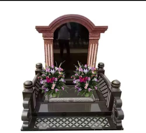 Product: Jucgghk Vivid and Realistic Floral Art Butterfly Lily Cemetery Flowers,Cemetery Vase Arrangement for Cemetery Headstones Gravesites