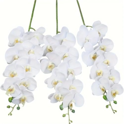 Product: 2/5 Pcs 9-Head Flowers 38inch Artificial Orchid Bouquet Artificial Flowers for Wedding Decoration Garden Home Decor(5pcs)