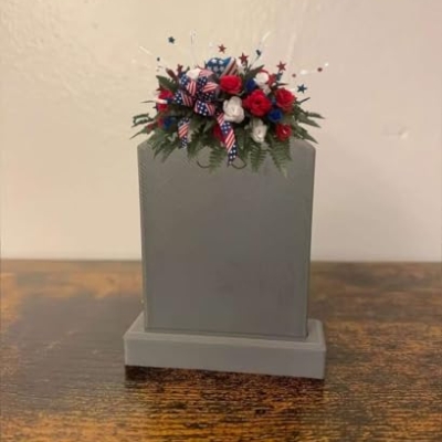 Product: Jucgghk Vivid and Realistic Floral Art Beautiful Patriotic Cemetery Saddle Arrangement - Cemetery Flowers,Gravesite Flowers- Headstone Arrangement for Grave