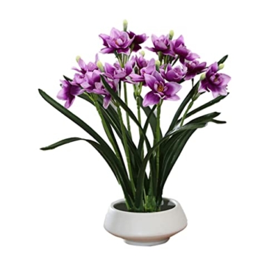Product: LMJYU Artificial Flowers for Decoration Artificial Daffodils Flowers with Ceramic Vase Narcissus Fake Silk Flower Arrangement