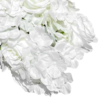 Product: KHROOLT 1 Meter Artificial Flower Garland, White Rose Hydrangea Dahlia Silk Fake Flowers for Wedding Arch Aisle Decoration, Home Party Decor