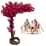 Product: for Landscape and Venue Decoration Lifelike Bougainvillea Tree,Resistance Faux Blooming Flower,Uv- Resistance,for Spring, Summer, Autumn and Winte Decor,3 * 3m