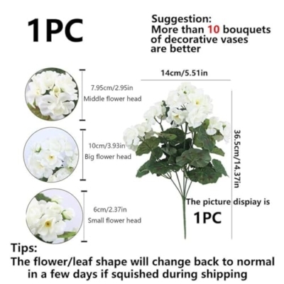 Product: LIJUCAI Artificial Plants Begonia Flowers Home Room Floral Arrangement Decor DIY Festival Wreath Vase Wedding Supplies(3pcs/Blue)