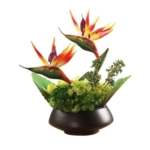 Product: Artificial Bird of Paradise Flowers in Pot Modern Real Touch Flower Arrangement Faux Plants for Home Decor Indoor Table Centerpiece (Green)