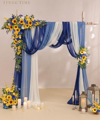 Silky Flower Store Artificial Wedding Arch Flowers Kit, Hanging Silk Floral Backdrop, Ceremony Decor, Pack of 5, 32.5cm 13 13 Product: TINGE TIME Artificial Arch Flowers Kit Pack of 5, Wedding Decorations for Reception with Hanging Flowers, Wedding Arch Silk Floral Arrangements Ceremony Backdrop Bridal Shower Outdoor Party Decor