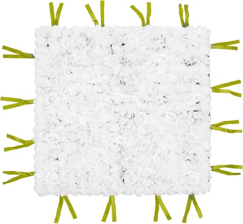 Product: Cncestore Artificial Flower Wall Panels, Flower Wall Mat Silk Rose Flower Panels