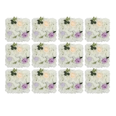 Product: Cncestore Silk Rose Flower Wall Panel Silk Wedding Venue Decor Photo Backdrop 12pcs