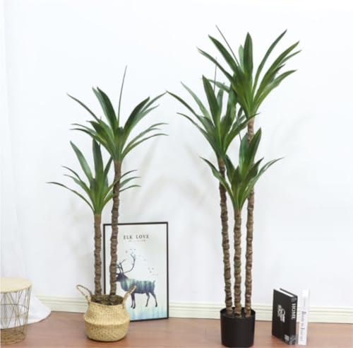 Product: Aartificial Plants Indoor Artificial Tree Indoor Faux Agave Plant Tree Fake Agave Artificial Tropical Plant Gladiolus Bonsai Floor Plant,A-150cm