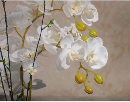 Product: SHUawan Artificial Phalaenopsis Orchid in Ceramic Vase – 48cm Silk Cloth Fake Flower Potted Orchid for Home & Wedding Decor