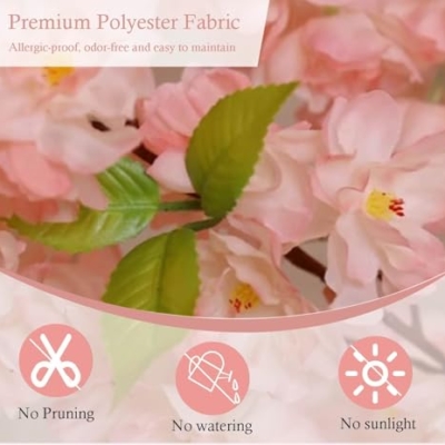 Product: Cherry Blossom Tree 4/5/ 6 ft Cherry Blossom Artifical Tree, Decorative Faux Plant Handmade Fake Tree for Bedroom, Simulation Silk Trees for Home/Room Decor(1.2m/3.9ft)