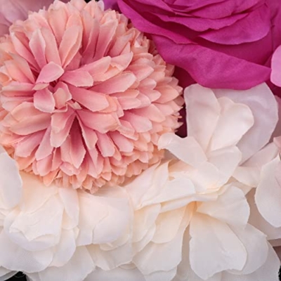 Product: PROYONGOO 6 PCS Flower Wall Panel Floral Backdrop, 15.7 * 23.6inch 3D Silk Hydrangea Rose Floral Panel, Artificial Flower Wall Faux Flower Panel for Wedding, Party, Home Decor