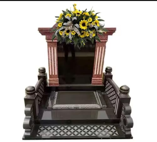 Product: Jucgghk Vivid and Realistic Floral Art Sunflower Spring Cemetery Flowers，Grave Site Flower，Headstone Flower，Easter Cemetery Saddle Flower for Cemetery