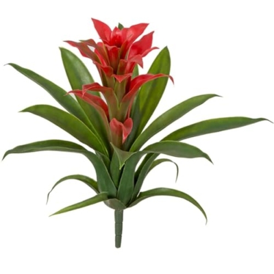 Product: SilksAreForever 12" Artificial Guzmania Bromeliad Plant Flower Bush -Red (Pack of 12)
