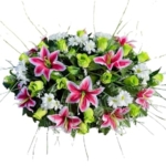 Product: Jucgghk Vivid and Realistic Floral Art Green and White Flowers Single Headstone Saddle,Beautiful Headstone Cemetery Saddle for Outdoor Grave Decorations