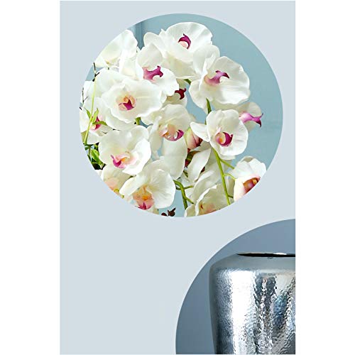 Product: Large Artificial Floral Bonsai, Elegant Table Centerpiece Butterfly Orchids Arrangement, Simulation White Phalaenopsis Flowers Bonsai for Home/Parlor/Hotel/Office for House Table Office Desk Decor