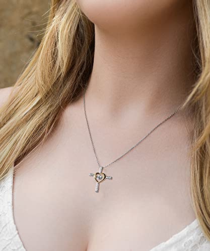 Silky Flower Store Sterling Silver Floral Necklace, 14K Gold Coated Petals, AAAA CZ Pendant, Adjustable Chain, 1 inch 2 2 Product: Unique Idea Wife, Keep Calm and Let The Funeral Director Wife Handle It, Holiday Cross Dancing Necklace for Wife