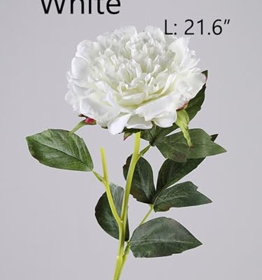 Product: 6 Stems Real Touch Peony Flower Spray with Leaves, Artificial Bridal Bouquet for Home Wedding Party Arrangement, Table Centerpiece for Wedding/Home Decoration(Pink)
