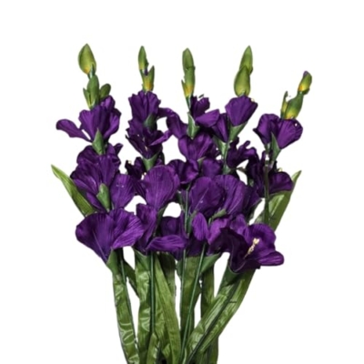 Product: FJJRTWDG Used for Beautiful Funeral or Commemorative Decora 3 Purple Gladiolus for Memorial, Silk Faux Floral Bushes Bridal for Crafts, Home Decor 12 Bundles Artificial Flowers Outdoor Fake Fall Fl