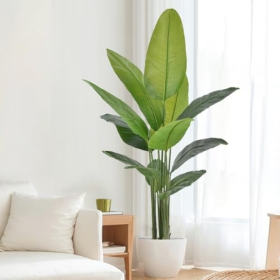Product: Artificial Bird of Paradise Plant 6Ft, Floor Silk Banana Leaf Plant with 13 Leaves, Faux Palm Tree with Plastic Pot for Indoor House Home Office Garden Modern Decoration