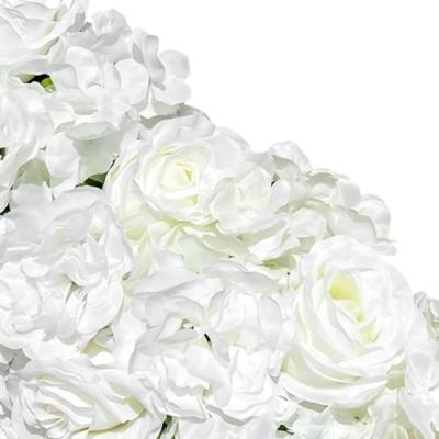 Product: KHROOLT 1 Meter Artificial Flower Garland, White Rose Hydrangea Dahlia Silk Fake Flowers for Wedding Arch Aisle Decoration, Home Party Decor