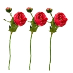 Product: 3PCS 2-Heads Red Peony Flowers,Artificial Beautiful Plants for Wedding Home Table Centerpieces Decoration Floral Arrangement (NO VASE) for Wedding/Home Decoration