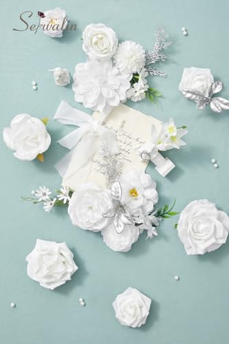 Silky Flower Store Artificial Eucalyptus Stems White Flowers, Faux Baby's Breath Wedding Bouquets, Home Decor, 100 Pcs 0cm 7 7 Product: Serwalin 100 Pcs Mixed Artificial Eucalyptus Stems & White Flowers Artificial for Wedding DIY Bouquets Floral Arrangement Home Decor