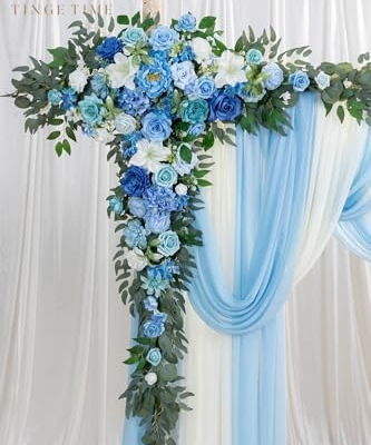 Product: TINGE TIME Artificial Arch Flowers Kit Pack of 5, Wedding Decorations for Reception with Hanging Flowers, Wedding Arch Silk Floral Arrangements Ceremony Backdrop French Country Outdoor Party Decor