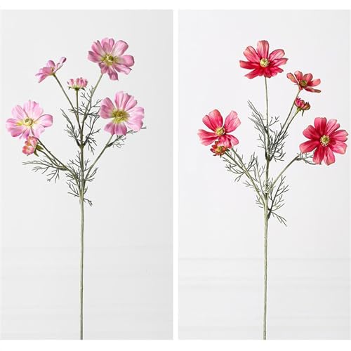 Product: Fake Flowers with Vase Hand-held Fake Flowers Table Bouquet Decoration Small Cosmos Living Room Flower Arrangement Silk Flower Bouquet Plant Decor